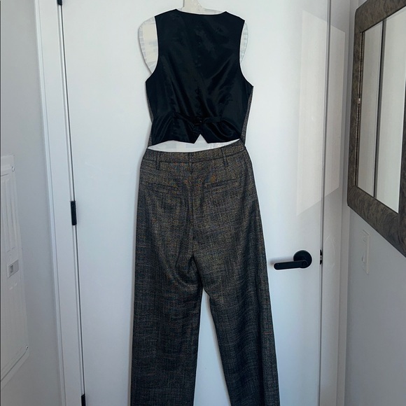 Jason Wu Metallic Plaid Vest & Pants Set - Picture 8 of 13
